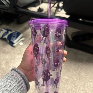 M&M'S Purple Tumbler with Straw